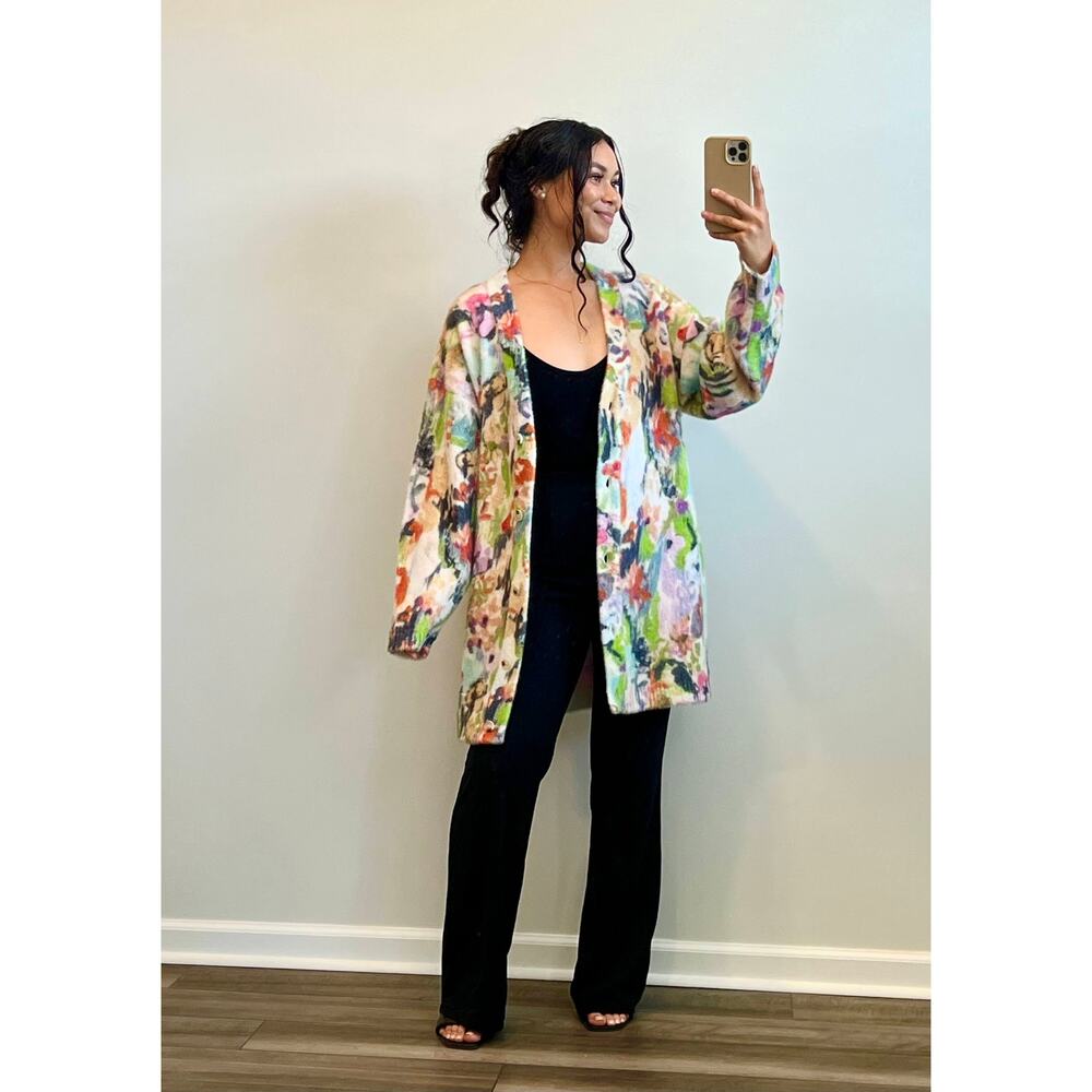 STINE GOYA Multicolor Abstract Cardigan